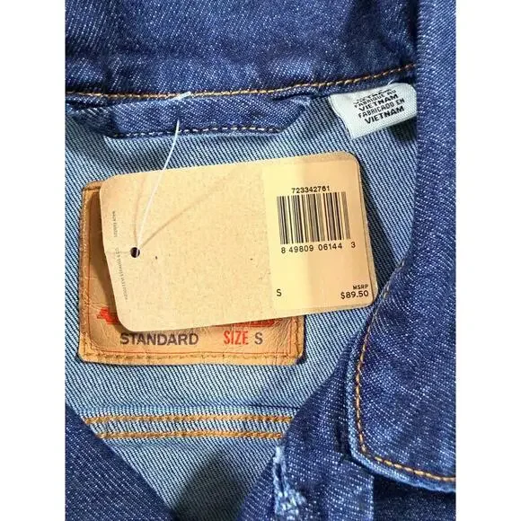 NWT Levi's Men's Trucker Stretch Denim Dark Blue Wash Jacket Size Small - Picture 5 of 9